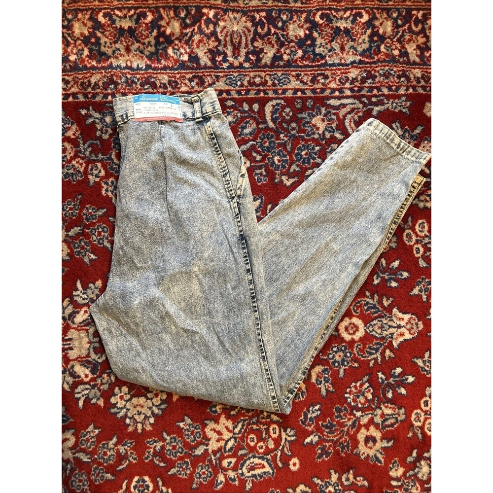Sunset Blues Womens Jeans 9 High Rise USA MADE Vintage Mom Stonewash 100% Cotton